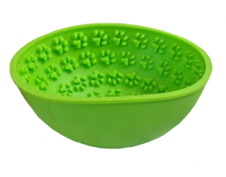 Eat Slow Live Longer - lízací wobbler, neonově zelený, průměr 16 cm