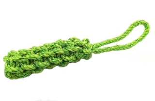 Bavlněný pešek s poutkem, neonově zelený 35 cm