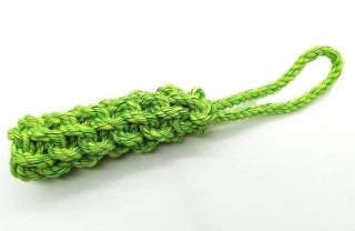 Bavlněný pešek s poutkem, neonově zelený 35 cm