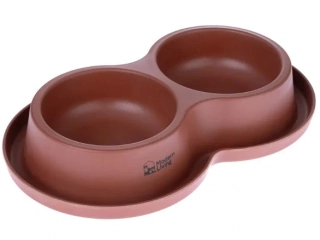 Dvojmiska s příměsí bambusového vlákna, 2 x 550 ml