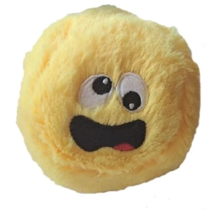 Plyšový míček - smajlík 10 cm, žlutý