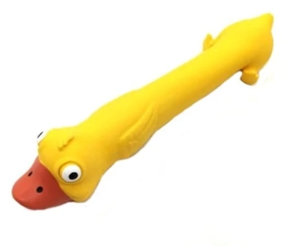 Latexové dlouhé krky - žlutá kachnička, 26 cm