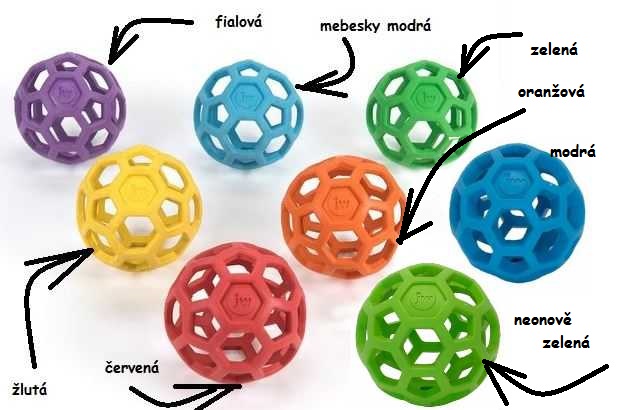 barvy míčků