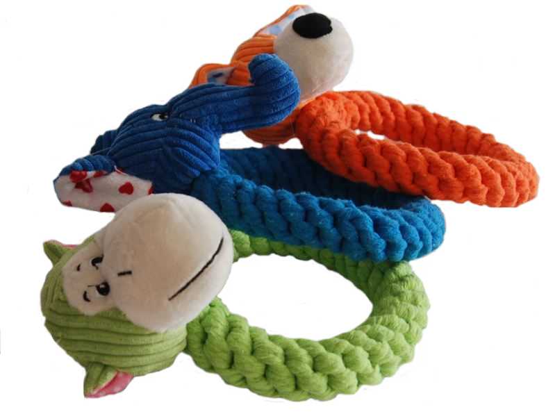 tahadla ve tvaru kroužků z bavlněných nití