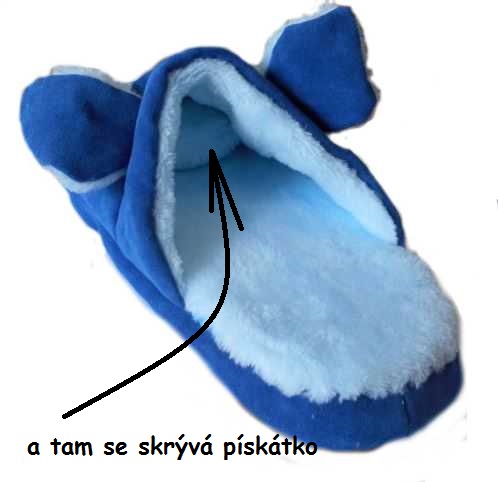 Panfoflíček modrý pes