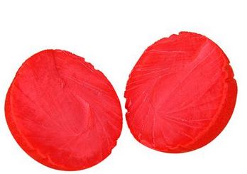 rozřezaný míček ze solid-rubber